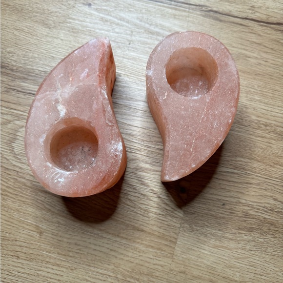 Yin Yang Himalayan Pink Salt Votive Candle Holder solid authentic - Picture 4 of 8